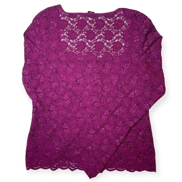 Moda International long sleeve fairy goth lace button blouse - Picture 7 of 8